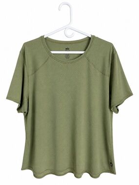 REI women’s Olive Green Short Sleeve Performance Tee 3XL